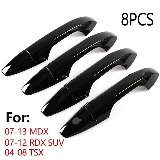 Gloss Black Door Handle Covers Trim For Acura 0713 MDX 0712 RDX SUV