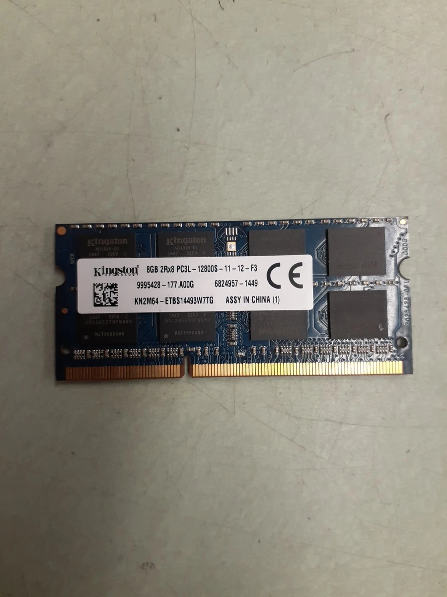 8GB Kingston 9995428-177.A00G SO-DIMM Laptop Memory PC3L-12800S 