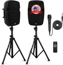 2 Bocinas Bluetooth Grandes Para Fiestas Con Microfono Para Karaoke 8'' NUEVO