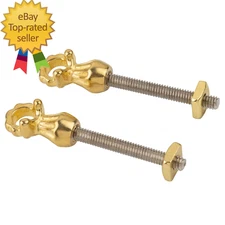 Fancy Brass Eye Bolts with Nuts for Bail Pull Mounting - Pack of 2 - Screw Eye H