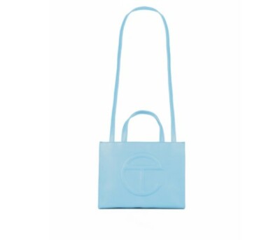 Telfar POOL BLUE Medium Vegan leather shopping bag/ New 
