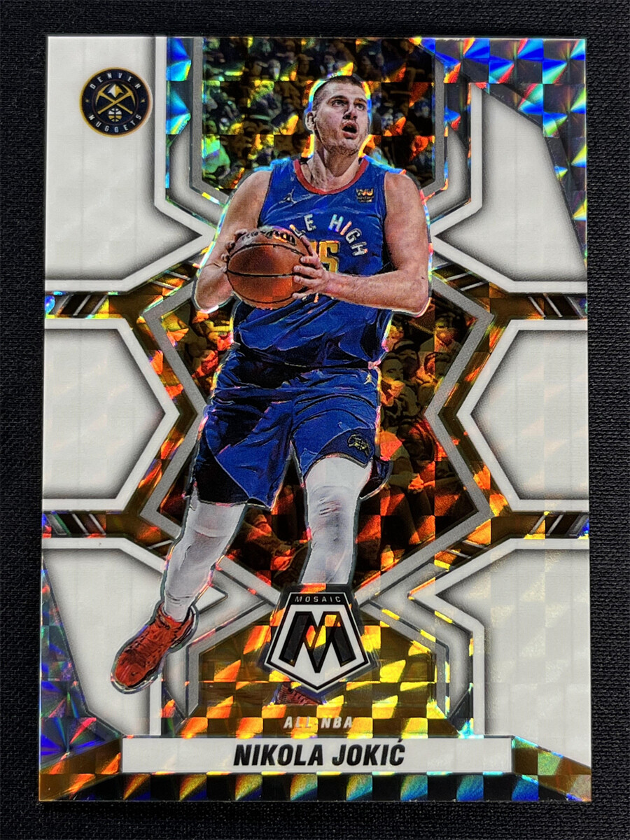 25/25 ≈1/1 ! 2021-22 Panini Mosaic Nikola Jokic #283 White Mosaic Prizm Nuggets
