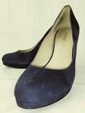Nine West PIAO Womens Shoes US 8.5 M Blue Suede Dress Heels 1862