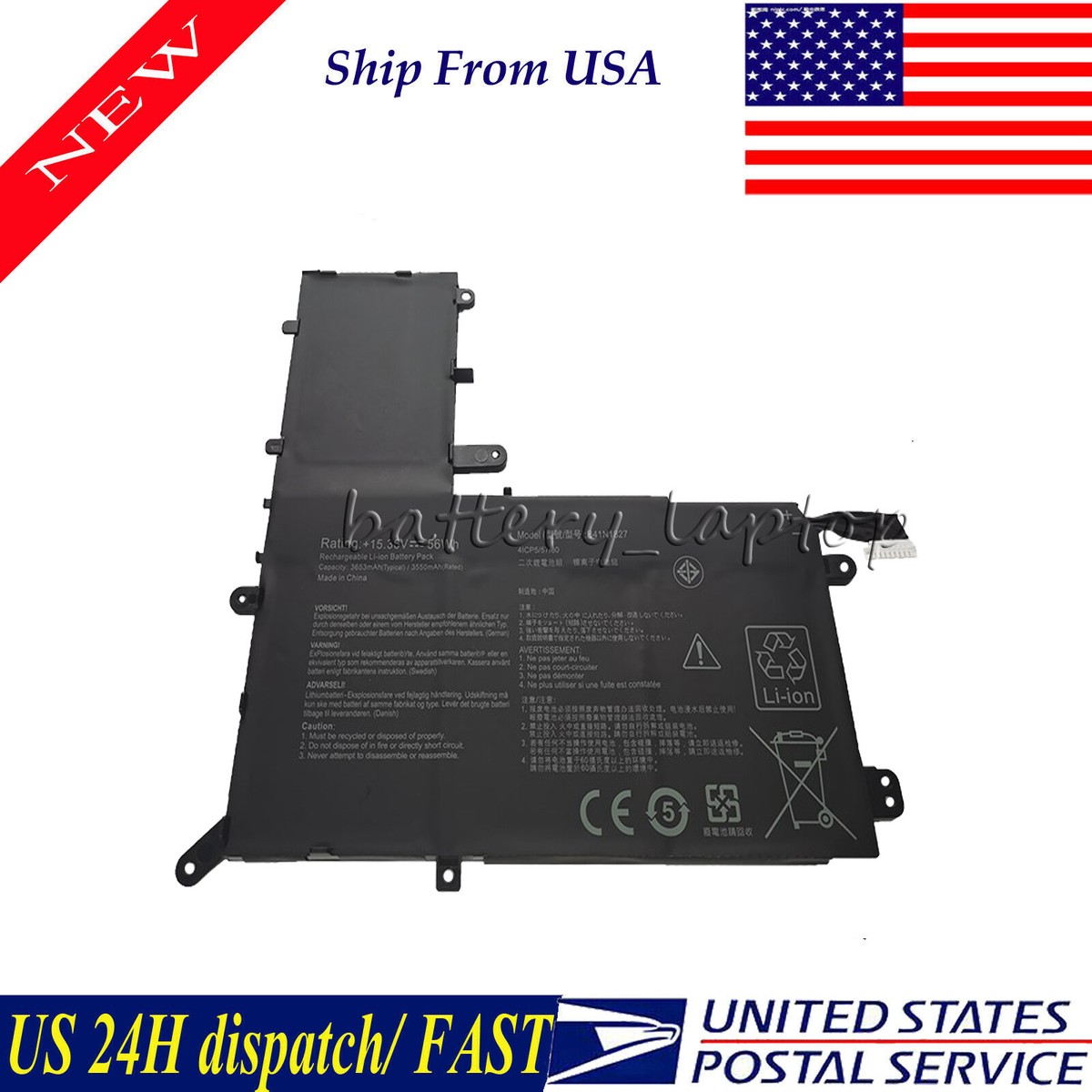 B41N1827 Battery for Asus ZenBook Flip 15 UX562UG UX562IA UX562IQ
