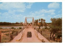 Old Pickup Truck-McAllen Reynosa Bridge-Rio Grande River-Texas-Vintage Postcard