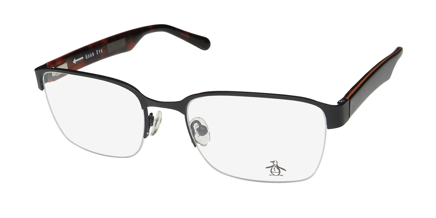 ORIGINAL PENGUIN THE JIMMER MEDIO SIN MONTURA HECHO A MANO ELEGANTE MARCO DE GAFAS/GAFAS