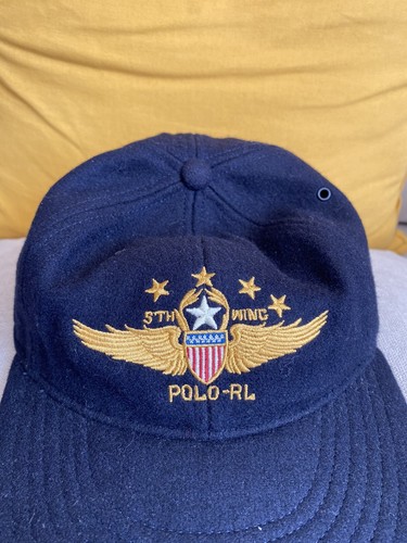 Ralph Lauren 5th Wing USRL Navy Army Naval Wool Blend Fitted Ball Cap rrl Hat S - Picture 3 of 10