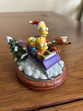Simpsons Bradford Christmas Ornament Illuminated  Dashing Through The Snow  NEW