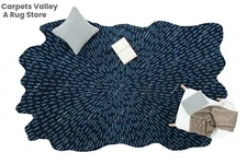 Sting Ray Dash Hand-Tufted Wool Handmade Area Rug Carpet for Home, Living Room