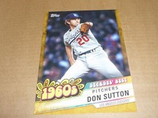 2020 Topps T2 DECADES  BEST JUMBO GOLD 5 X 7 02/10 1960s DON SUTTON DODGERS