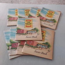 Vintage 1966, Top Value Stamps Saver Booklets Lot Of 9, Unused Without Stamps