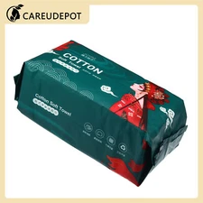 60Pcs Disposable Face Towel Tissue Set Wet and Dry Dual-use White 7.87''x7.87''