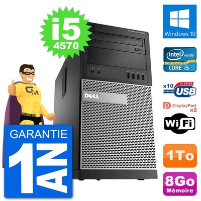 PC Tour Dell 9020 Intel Core I5-4570 RAM 8Go Festplatte 1To Windows 10 Wifi