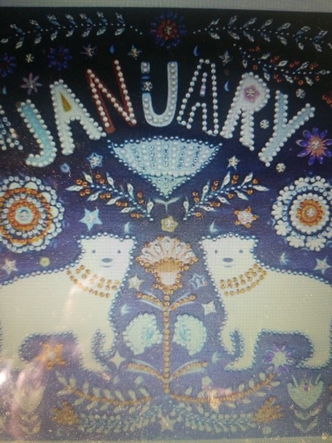 "January" crystal diamond painting 30cmx30cm free shipping from the U.S