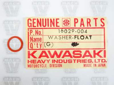 Kawasaki NOS NEW 16029-004 Float Valve Seat Washer Z1 H1 H2 S2 S3 A1 A7 F3 F4 F5