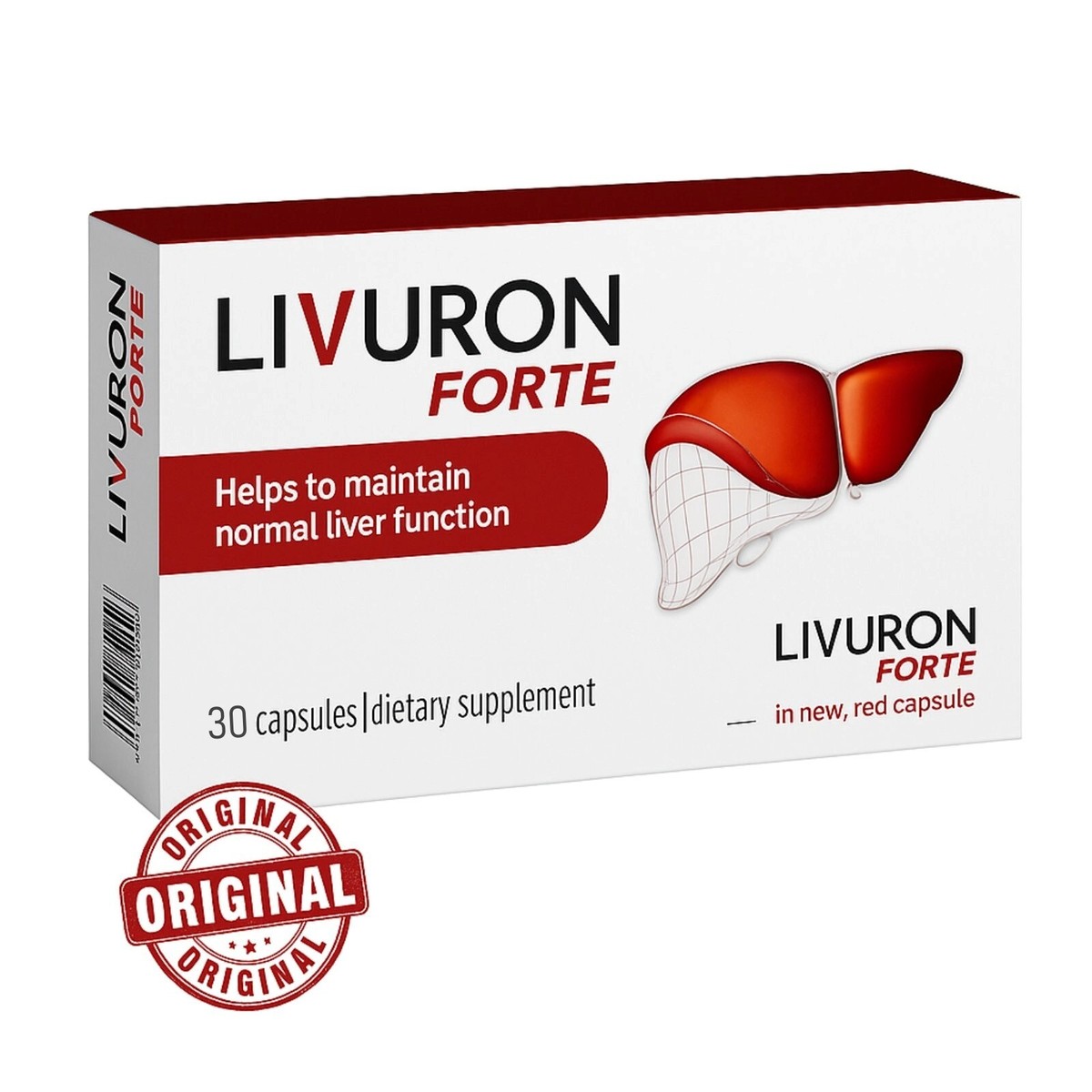 LIVURON FORTE Liver Support 30 Caps Milk Thistle, Choline, UMP