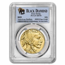 2025 1 oz Gold Buffalo MS-70 PCGS (FS, Black Diamond) 4618.71 per troy oz