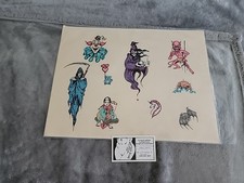 1980's VINTAGE DEMONS Hand drawn Tattoo Flash Art from Tattoo Blue Macomb IL