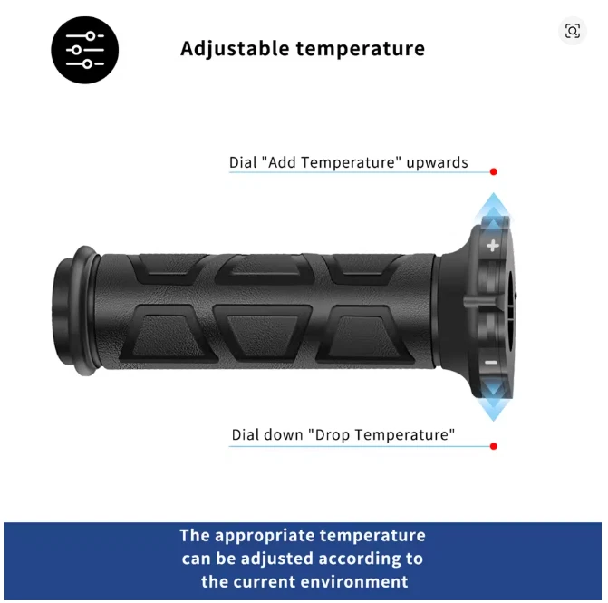 22mm Motorcycle Heated Grips 3 Gear Waterproof Handlebar Warmers - Image 4 of 4