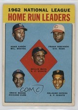1963 Topps League Leaders Hank Aaron Frank Robinson Willie Mays Ernie Banks 1cx5