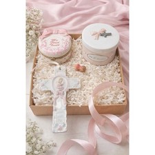 Baby Girl Keepsake Gift Set My First Tooth Box 1st Rosary Box Cross Baptism