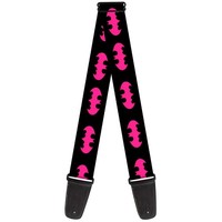 Guitar Strap - Batman Signal Black/Fuchsia (Us Import) Acc Neu