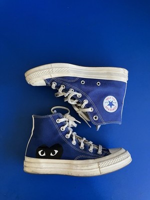 Comme des Garçons PLAY x Converse Chuck 70 High Blue US Women s 6 CDG Heart Used