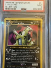 2001 Pokemon Neo Discovery Tyranitar 1st Edition Holo 31/75 PSA 9 English on eBay