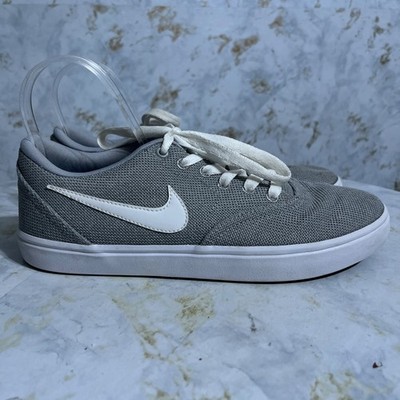 Nike SB Check Solar Women's Size 9.5 Shoes Gray White Casual Low Top Sneakers
