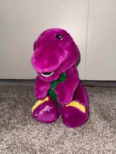 Barney The Dinosaur Plush Lyons Group Dakin 1992 Purple Stuffed Toy 12  Vintage