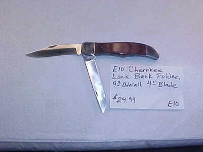 Item# E10-476 Cherokee Brand - Lock Back Folder