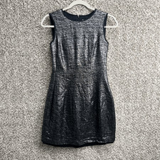 Shoshanna Dress Women’s 0 Silver Sleeveless Fit and Flare Mini