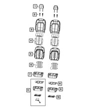Genuine Mopar Heated Seat Element Right 68630673ab Genuine Mopar Heated Seat Element Right 68630673ab
