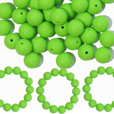 120Pcs 15Mm Bulk Silicone Beads for Pens and Keychain Making,Large Bead for Nec
