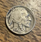 1934 D Indian Head Buffalo Nickel 5 Cent Piece F Fine 5c US Coin
