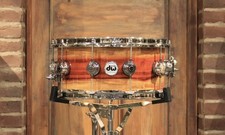 Rullante DW Collector's 6,5x14 Acero VLT Lacca Naturale Esotica su Padouk - Nuovo!