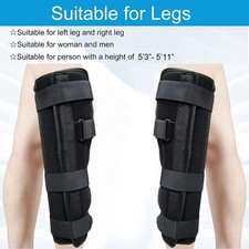 3-Panel Knee Immobilizer Full Leg Support Brace Aluminum alloy Straight splint
