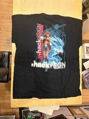 Vintage 2001 .Hack Sign T Shirt RARE Size XL Mimiru U.S. T'S 707