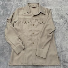 Vintage Levi’s Western Jacket/Coat 70s Beige Polyester Size Large USA Made