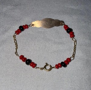 Vintage Gold Azabache Bracelet 