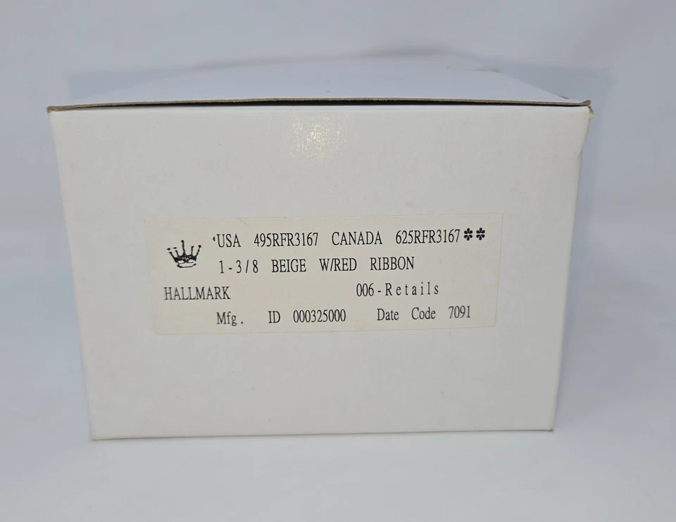 Hallmark Fabric Ribbon Beige Red 12 Rolls 1-3/8" x 4 Yards Each Sealed Bows - Image 4 of 4