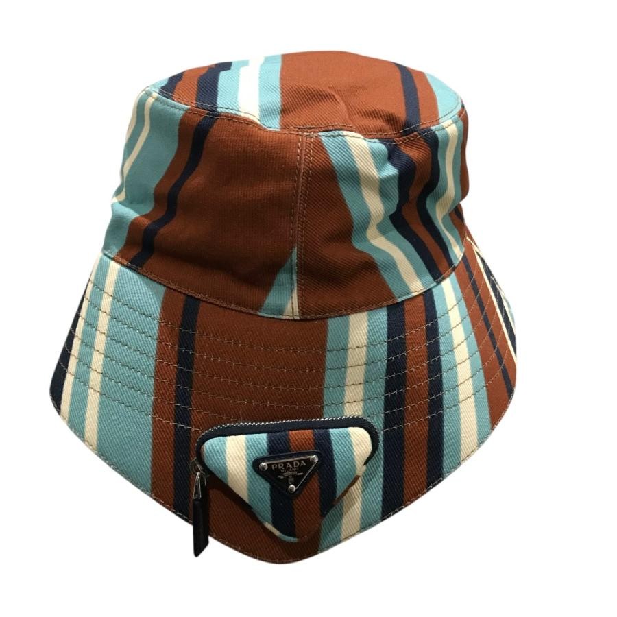 PRADA Hat Solid Classic 22.0in Size 7 Fabric Brow… - image 1