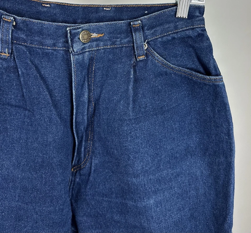 Vintage 80s Wrangler Mom Jeans Size 28 28x29 ACTUAL Relaxed Pleated High Waist - Image 3 of 4