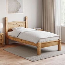 Corona Single Bed Low Foot End 3 FT Solid Pine Wood Mexican Bedroom Furniture