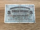 Germany Occupation WWI DARLEHNSKASSE OST 5 Mark Banknote 1918