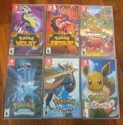 Nintendo Switch Pokemon Game Bundle Lot Collection, 6 Games