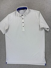 Greyson Geometric Design Short Sleeve Performance Golf Polo Shirt Men's Large