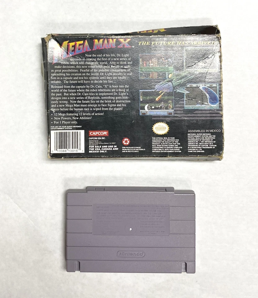 Mega Man X Super Nintendo Authentic Game w Original Box 1991 - 1992 SNS-006 - Image 3 of 4
