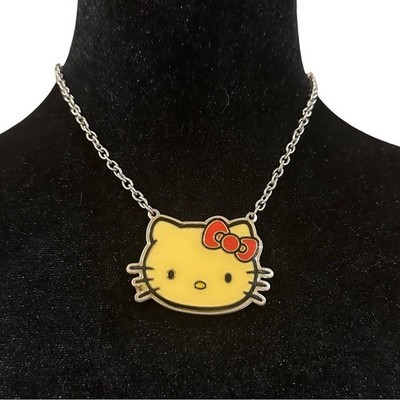 Sanro Hello Kitty Necklace Silver Tone Adjustable Length Women 18 inch