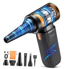 Compressed Air Duster 260000RPM, Cordless Ultra 3-Speed Adjustable  5 Black